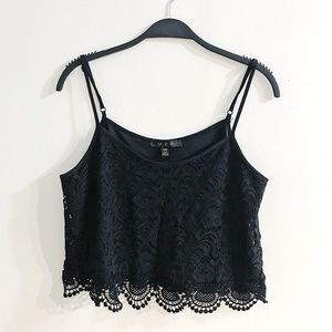 2/$30 Black Lace Crop Top